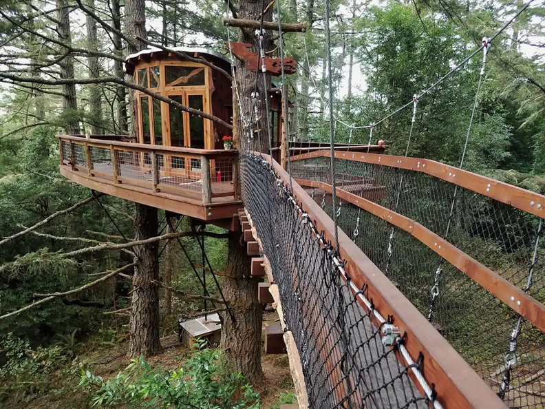 View of Treehouse from
                      top of Staircase